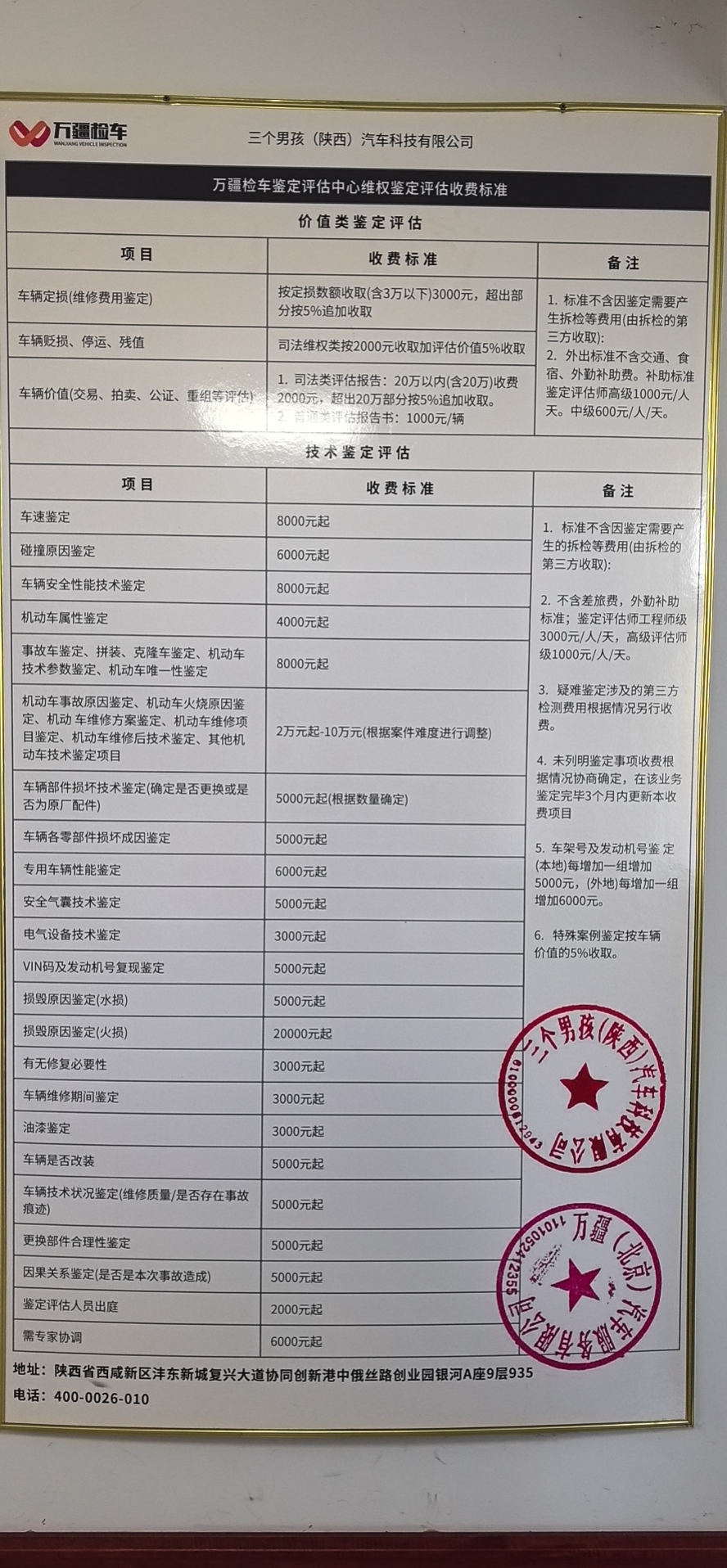 收费公示